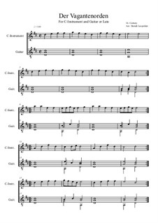 Der Vagantenorden: For D-instrument and guitar or lute solo (C Major) by Unknown (works before 1850)