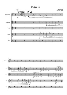 Psalm 16 for Choir and Bass clarinet, MVWV 1040: Psalm 16 for Choir and Bass clarinet by Maurice Verheul