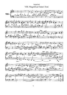 Magnificats (Collections): Magnificat Octavi Toni by Johann Pachelbel