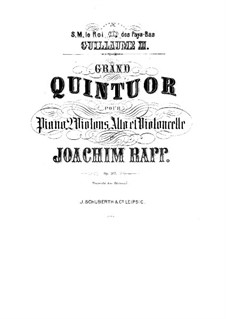 Piano Quintet in A Minor, Op.107: Full score by Joseph Joachim Raff