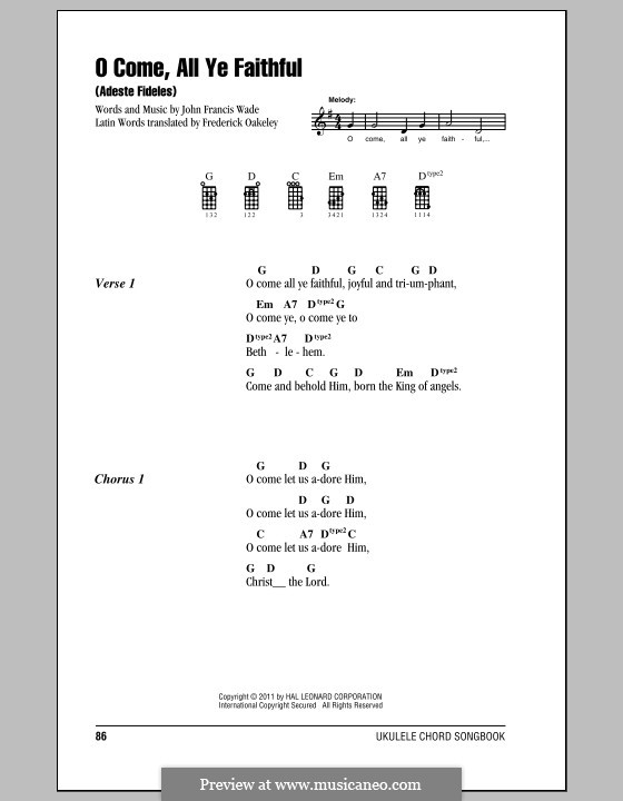 Instrumental version (Printable scores): For ukulele by John Francis Wade