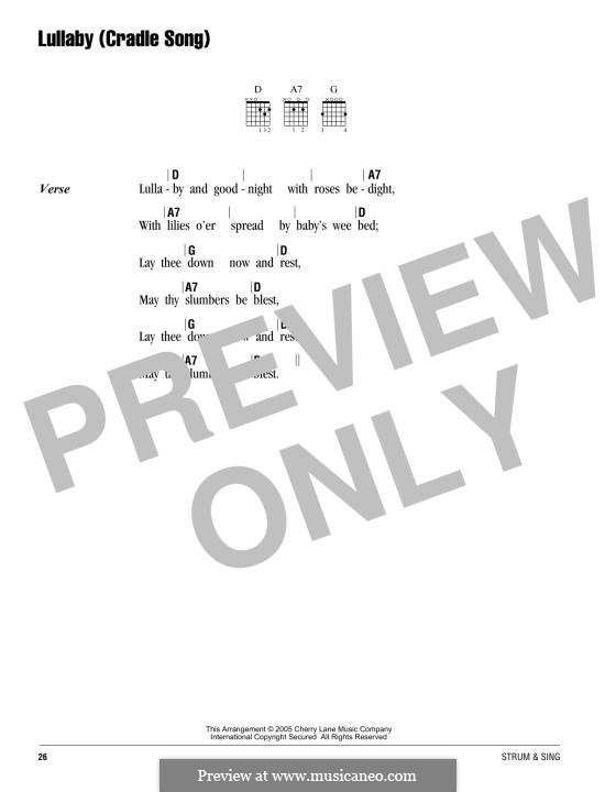 No.4 Cradle Song (Printable scores) (Five Songs, Op.49) by J. Brahms on