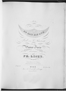 Du bist die Ruh (You are Repose), D.776 Op.59 No.3: For piano, S.558 No.3 by Franz Schubert