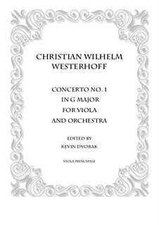 Concerto for Viola and Orchestra No.1 in G Major: Version for viola and piano by Christian Wilhelm Westerhoff