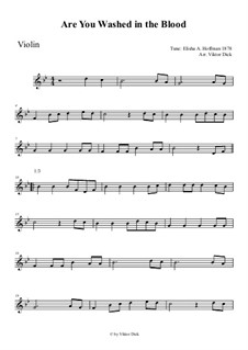 Are You Washed in the Blood?: For violin by Elisha Albright Hoffman