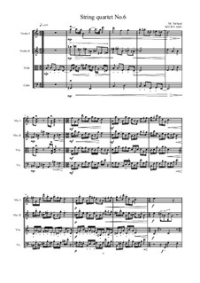 String quartet No.6, MVWV 1043: String quartet No.6 by Maurice Verheul