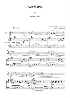 Ave Maria: For flute and piano by Giulio Caccini