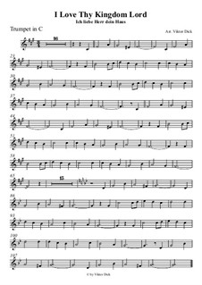 I Love Thy Kingdom, Lord: For trumpet in C by folklore