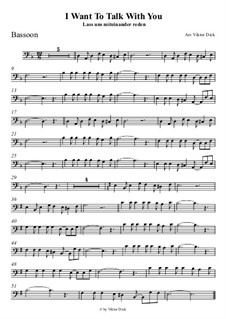 I Want to Talk With You: For bassoon by folklore