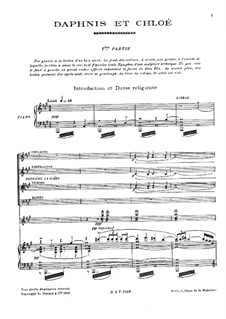 Daphnis et Chloé, M.57: For voices, choir and piano by Maurice Ravel