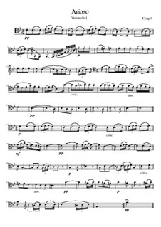 The Suite for Two Cellos: Arioso, for four cellos by Julius Klengel