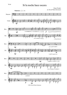 Si la noche hace oscura: For bassoon (low version) and guitar by Diego Pisador