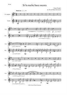 Si la noche hace oscura: For cor anglais and guitar by Diego Pisador