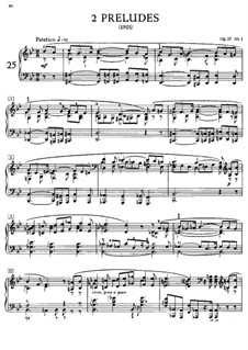 Two Preludes, Op.27: For piano by Alexander Scriabin