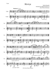 Rêvé-je: For cello and guitar by Gabriel Bataille