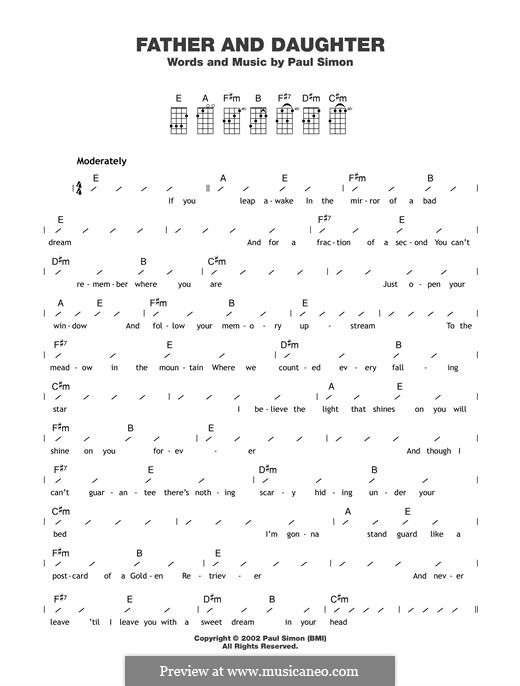 Father and Daughter: For ukulele by Paul Simon