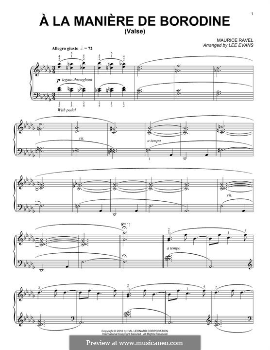 À la manière de, M.63: Borodine by Maurice Ravel