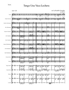 Tengo Una Vaca Lechera for Elementary Mariachi Orff Ensemble: Tengo Una Vaca Lechera for Elementary Mariachi Orff Ensemble by folklore