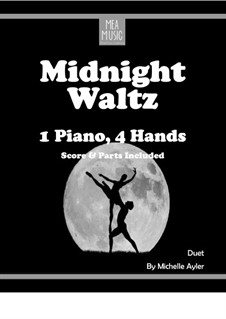 Midnight Waltz (Intermediate Piano Duet): Midnight Waltz (Intermediate Piano Duet) by MEA Music