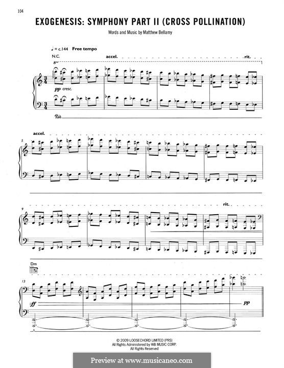 Exogenesis: Symphony (Muse): Part II (Cross Pollination), for guitar by Matthew Bellamy