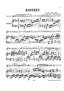 Concerto for Violin and Orchestra No.1, Op.161: Version for violin and piano by Joseph Joachim Raff