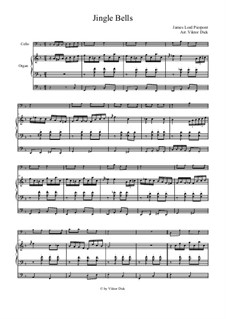 Two instruments version: For cello and organ by James Lord Pierpont