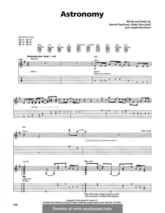 Astronomy: For guitar with tab (Metallica) by Albert Bouchard, Joseph Bouchard, Sandy Pearlman