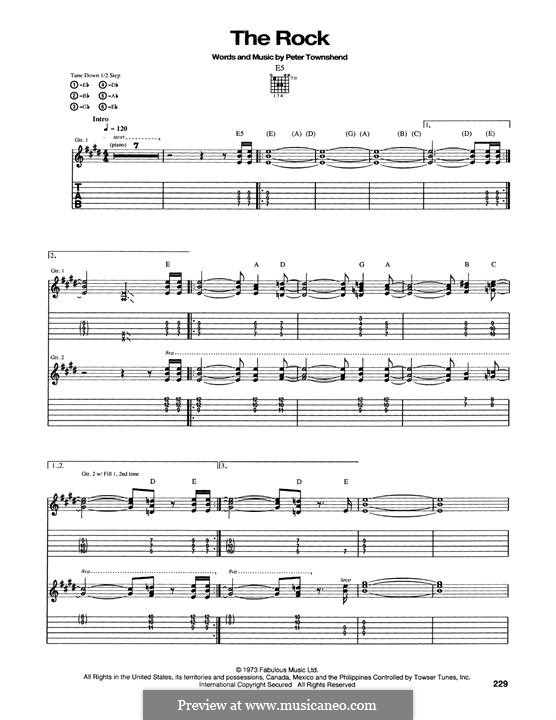The Rock (The Who): For guitar with tab by Peter Townshend