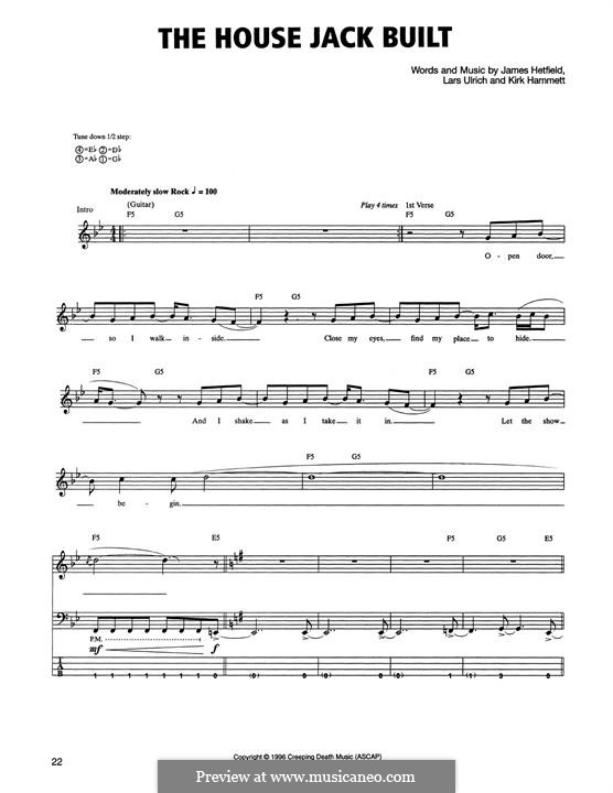 The House Jack Built (Metallica): For bass guitar with tab by James Hetfield, Kirk Hammett, Lars Ulrich