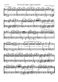 Non più andrai (Now no More): For piano four hands by Wolfgang Amadeus Mozart