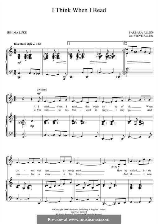 I Think When I Read (The Salvation Army) by B. Allen on MusicaNeo