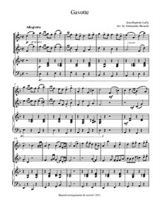 Gavotte in D Minor: For two flutes and piano by Jean-Baptiste Lully