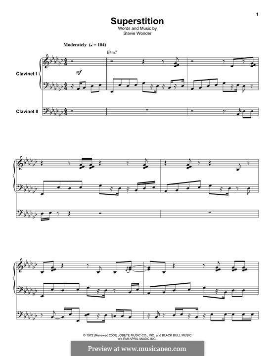 Instrumental version: For clavinet by Stevie Wonder