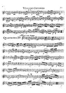 String Quartet No.17 in B Flat Major 'Hunt' , K.458: Violin II part by Wolfgang Amadeus Mozart