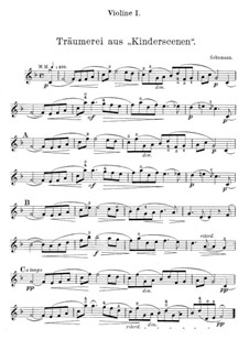 No.7 Träumerei (Dreaming): For string quartet by Robert Schumann