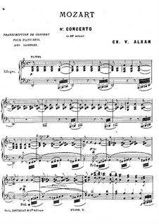 Concerto for Piano and Orchestra No.20 in D Minor, K.466: Movement I. Arrangement for piano by Wolfgang Amadeus Mozart