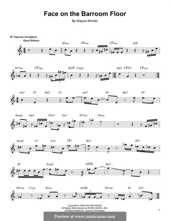 Face On The Barroom Floor By W Shorter Sheet Music On Musicaneo