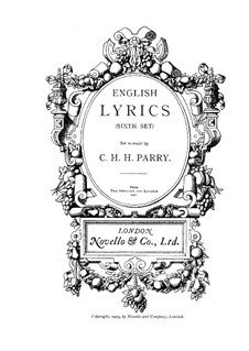 English Lyrics. Book 6: English Lyrics. Book 6 by Charles Hubert Hastings Parry