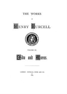 Complete Opera: Full score by Henry Purcell