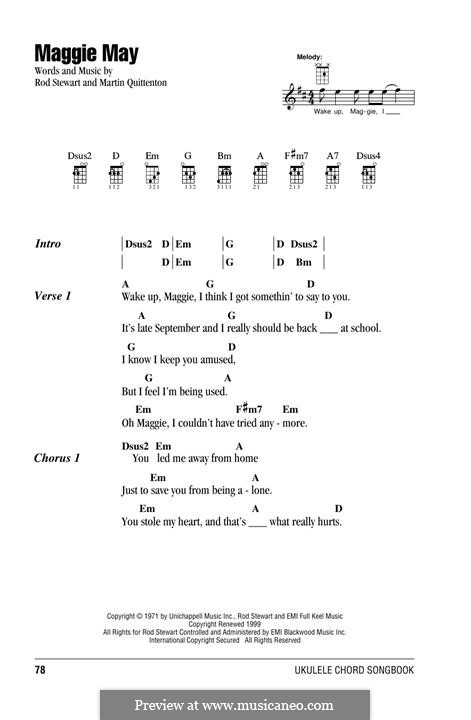 Maggie May: For ukulele by Martin Quittenton, Rod Stewart