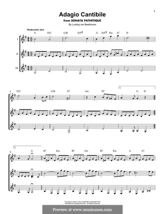 Movement II (Printable scores): Version for any instrument by Ludwig van Beethoven