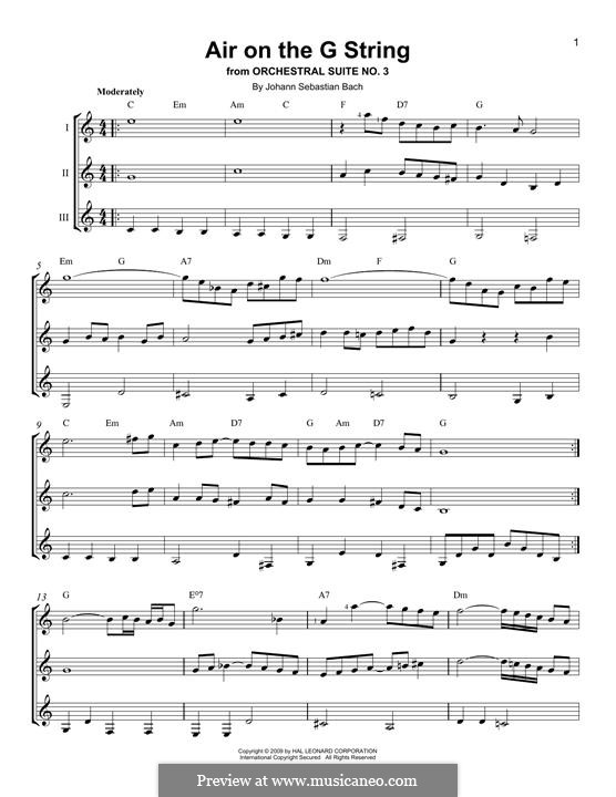 Aria (Printable Scores): Version for any instrument by Johann Sebastian Bach