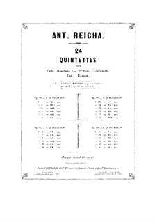 Woodwind Quintet in A Major, Op.91 No.5: Clarinet part by Anton Reicha