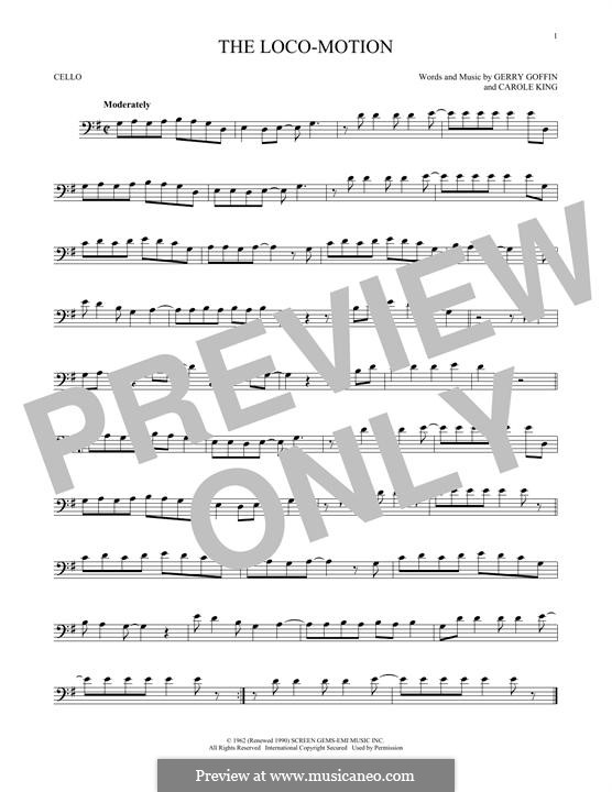The Loco-Motion: For cello by Carole King, Gerry Goffin