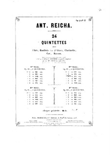 Woodwind Quintet in F Minor, Op.99 No.2: French horn part by Anton Reicha