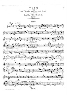 Trio for Piano, Oboe and French Horn, Op.188: Oboe and french horn parts by Carl Reinecke
