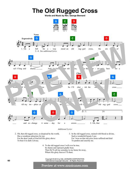 The Old Rugged Cross: Lyrics and chords by George Bennard