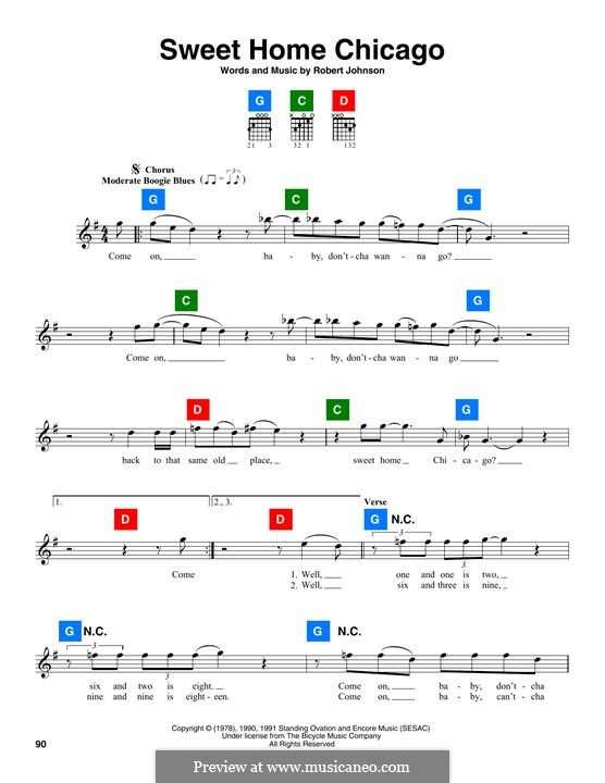 Sweet Home Chicago (Eric Clapton): Lyrics and chords by Robert Leroy Johnson