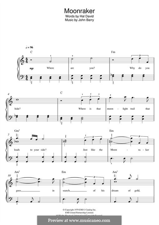 Moonraker: For piano by John Barry