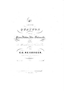Piano Quartet No.5 in E Flat Major, Op.141: Piano part by Carl Gottlieb Reissiger